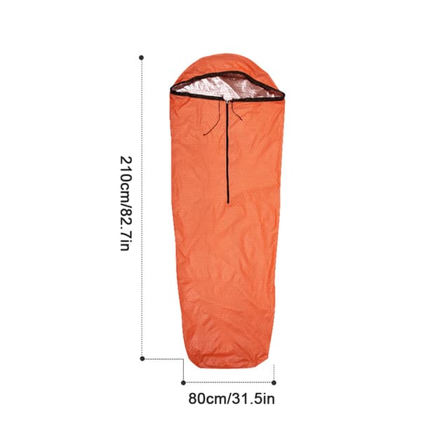 TOMSHOO Nødsovepose - Lett, Vanntett, Reflekterende, for Camping og Overlevelse