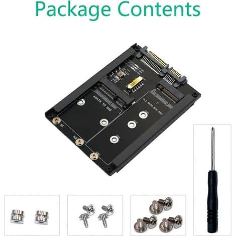 2-i-1 MSATA + B-nøgle/B+M-nøgle M.2 til SATA 2,5\" SSD-adapterkort med stik til M.2 NGFF SATA3-kabinet