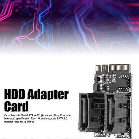 M.2 til SATA 3.0 NØKKEL A + E WIFI utvidelseskort. Adapter for M.2 til SATA harddisk (ingen driverinstallasjon nødvendig).