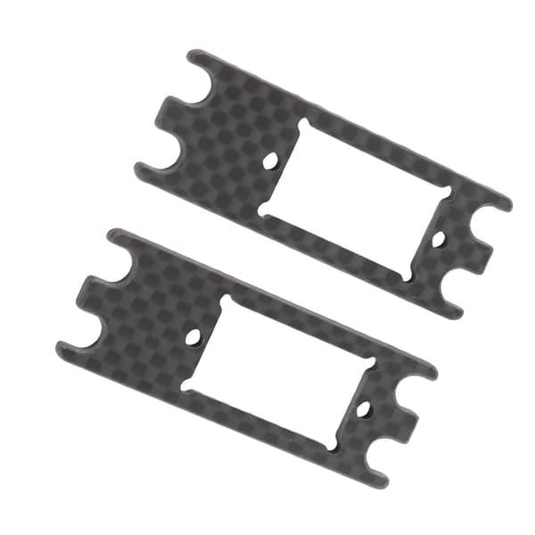 2 stk. letvægts sort kulfiber servo adapterplade til RC bil VP VS4 10 VS4 10 PRO