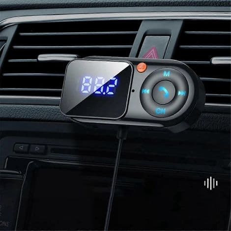 Trådløs Bluetooth 5.0 FM-sender for bil MP3-spiller. Håndfrisett