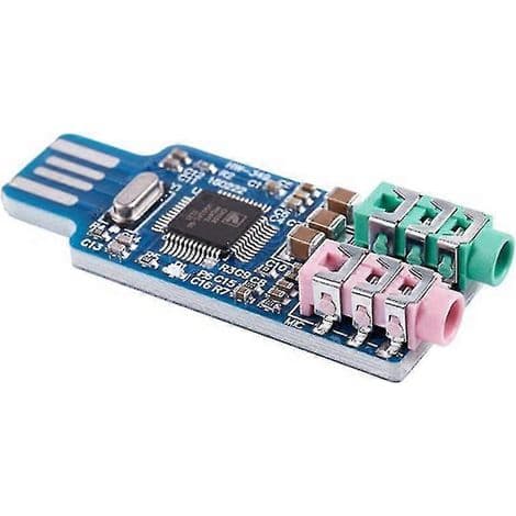 Sæt med 2 blå CM108 USB lydkort. Driverløs.