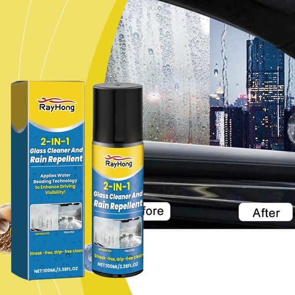 Rayhong 2-i-1 Bilglassrens og Antiduggmiddel (100ml/boks)
