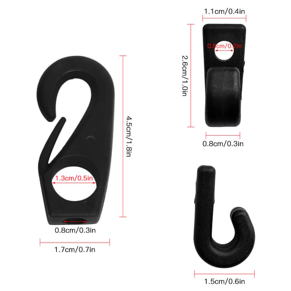 Bungee Rigging Kit för Kajak med Elastisk Lina, J-krokar och Öglor