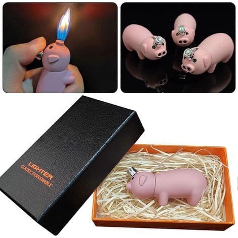 Grisformet dobbeltflamme butan fakkel lighter. Til lighterentusiaster.