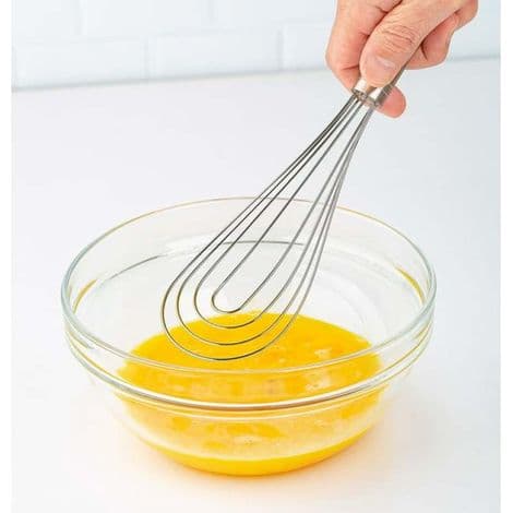 25 cm flat eggevisp. Spadeformet eggevisp. Multifunksjonell eggevisp i rustfritt stål