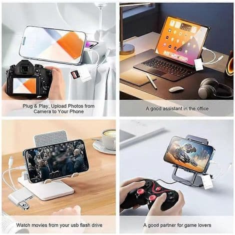 Lightning til USB-C Plug & Play-adapter. Kompakt USB OTG-omformer. Feltassistent for profesjonelle fotografer.