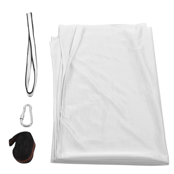 Elastisk hängmatta för barn, bekväm polyester, sensorisk hängmatta för yoga inomhus och utomhus, silver/grå