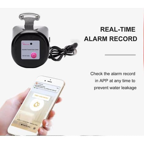 Smart WiFi vannventil med timer. Automatisk vannavstengningskontroll. Hjemmeautomatisering