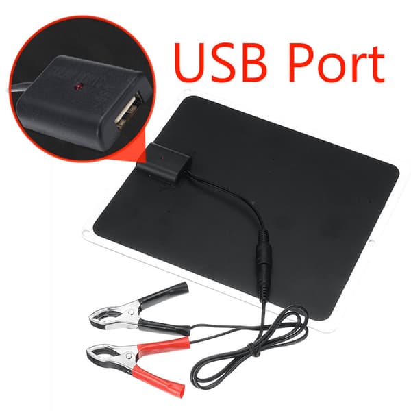 Bærbart 20W monokrystallinsk silisium solcellepanel for camping og fotturer med USB-lader