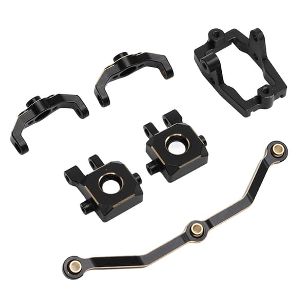Holdbart sort guld messing RC styrekopsæt til Traxxas 1/18 TRX4M med servomontering