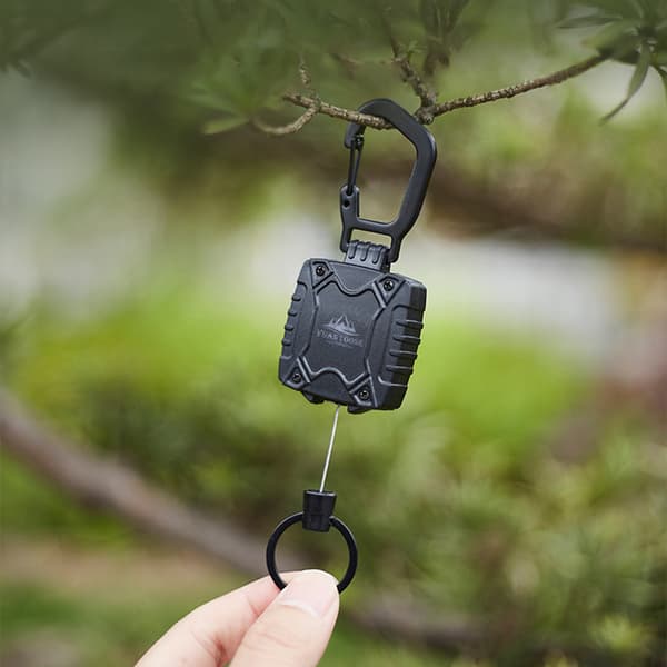 Magnetisk infällbar nyckelring med karbinhake för utomhusaktiviteter, hållbar, 60 cm