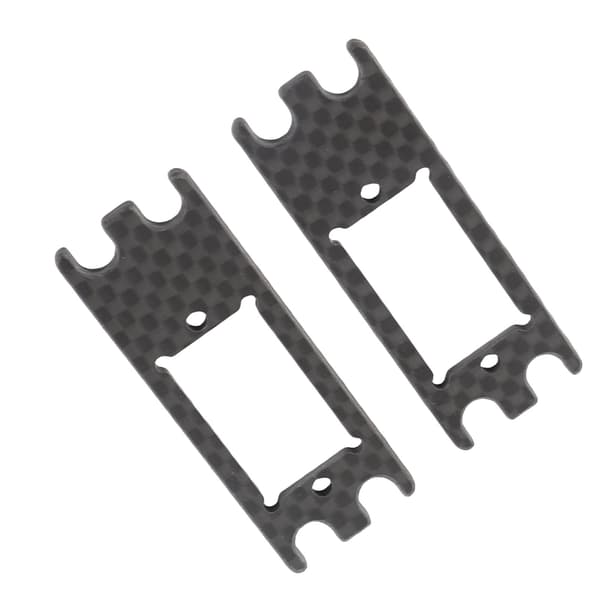2 stk. letvægts sort kulfiber servo adapterplade til RC bil VP VS4 10 VS4 10 PRO
