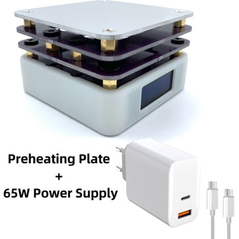 65W PD forvarmningsplade – OLED. USB-C. Lodning – Ideel til PCB-reparation. Elektronik