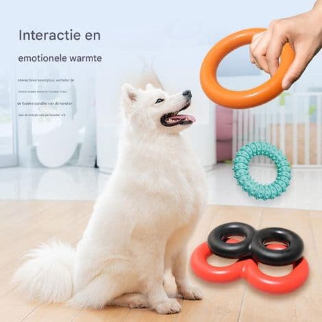 Tuggleksak - Naturgummi - 12 cm Diameter - För Valpar - 3-pack