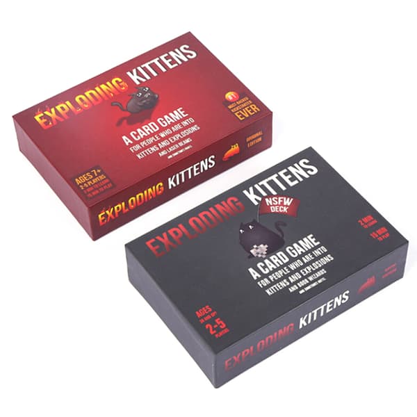 Exploding Kittens -korttipeli - Aito hologrammi perheelle ja juhliin - Aikuisille ja lapsille