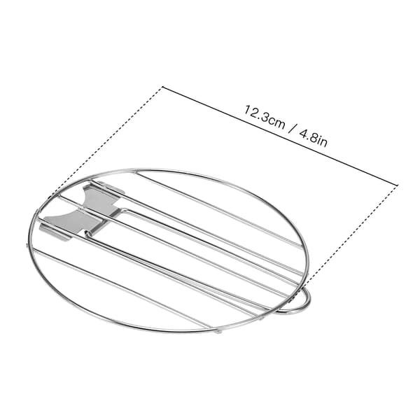 Bærbar BBQ-grill til udendørs brændeovn, rustfrit stål, 12,2 cm diameter