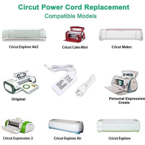 18V 3A AC-adapteri Cricut Explore Air 2, Expression 2, Personal Expression Create ja Mini -laitteille