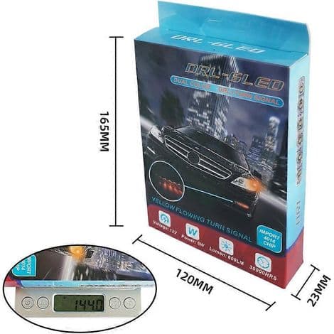 Universelle 12V DC 6 LED kjørelys for biler