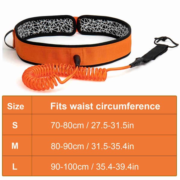 Surfbrætstrop 7mm Talje 10ft Viklet SUP Stand Up Paddleboard Leash