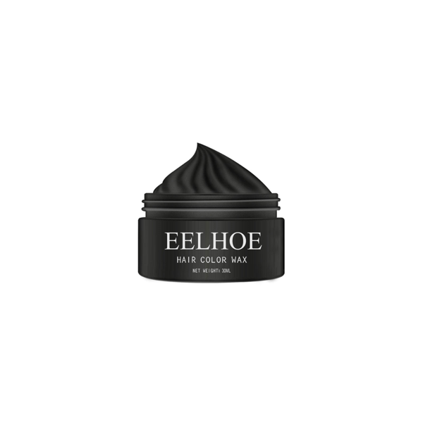 Sort, 30 ml/flaske EELHOE Midlertidig Hårvoks, Naturlig Farve, Nem Engangs Farvevoks