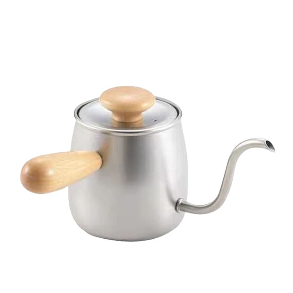 Svansehalskedel 350 ml rustfrit stål 304 med låg til manuel drypkaffe