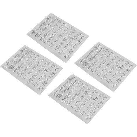 Sæt med 4 klare TPR-stempler. Print og genbrug. Til kortfremstilling og scrapbooking.