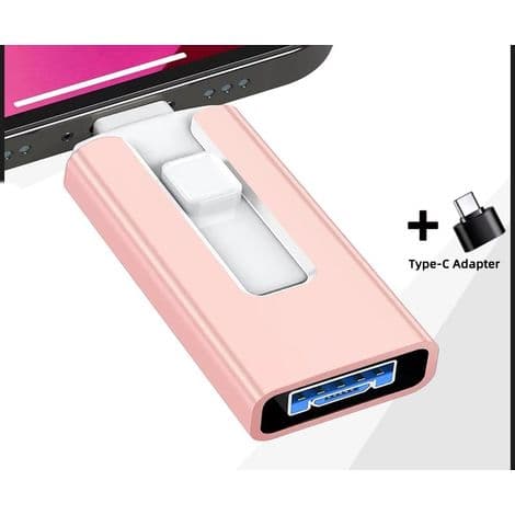 USB-minne med flera kontakter - USB 3.0, Lightning, Micro-USB, USB-C - 256GB - För iPhone, Android, Dator, Surfplatta - 1 Styck