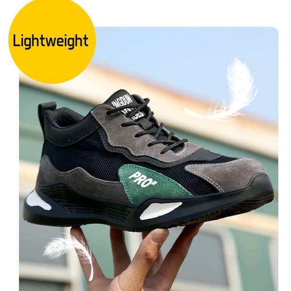 Lette åndbare arbejdssko til mænd med ståltå - sikkerhedssko - sneakers