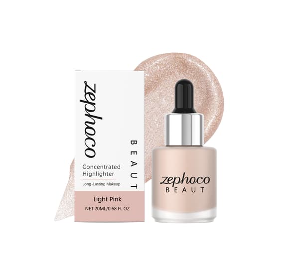 20ml/box Zephoco Highlighter (Ljusrosa) - Naturlig, lysande och långvarig makeup för vardagsansiktsmakeup.