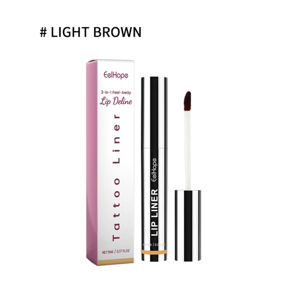 5ml/boks Eelhope Peel-Off Lipliner - Definerer leppeform, forbedrer leppefarge, langvarig, vanntett og smittefri.