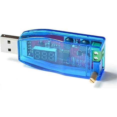 DC-DC strömförsörjningsmodul 5V till 3.3V, 9V, 12V, 24V USB. Justerbar step-up/step-down omvandlare.