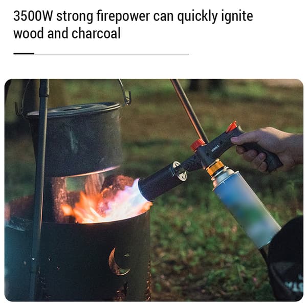 Hög effekt 3500W eldkastare för camping BBQ bärbar eldstarter utomhusverktyg