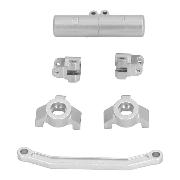 Fremre styreenhet og bakakselbase i aluminiumslegering for 1/24 RC-biler ECX RGT FTX Sølv