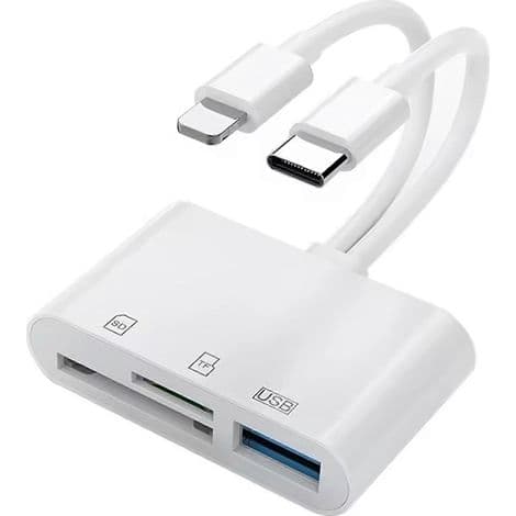 Lightning til USB-C Plug & Play-adapter. Kompakt USB OTG-omformer. Feltassistent for profesjonelle fotografer.
