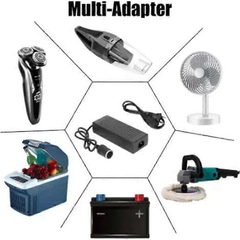 220V til 12V 10A Bilstrømadapter - Sigarettenneradapter - 12V Biltilbehør