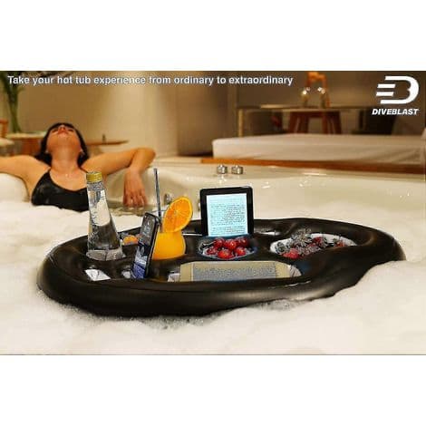 Oppustelig flydende drinkbakke til pool, strand, badekar - Poolfesttilbehør med gratis fragt