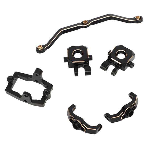 Holdbart sort guld messing RC styrekopsæt til Traxxas 1/18 TRX4M med servomontering