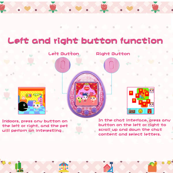 Tamagotchi Bærbart Virtuelt Kæledyrsspil Legetøj til Børn Gave