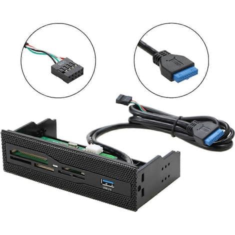 Intern USB 3.0 kortlæser. Multifunktionelt multimedie-dashboard. M2.MSO/SD/MS/XD/CF