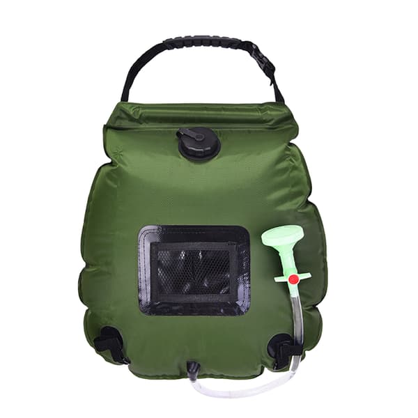Bærbar 20L Solbruserpose til Camping, Vandreture og Strandbrug med Solvarme og Termometer