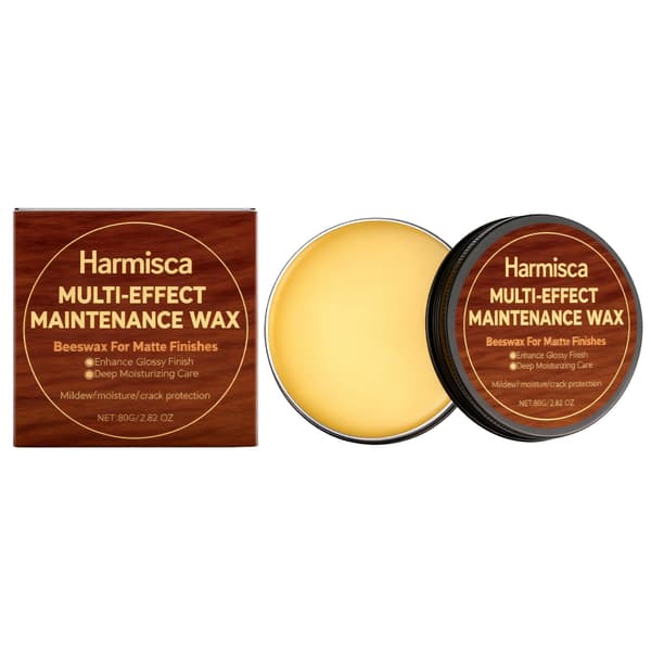 Harmisca Gitarrvård Bivax 80g/låda - Multi-effekt Instrumentvård, Ljusgörande, Återfuktande, Skyddande, Universell Gitarrrengöring