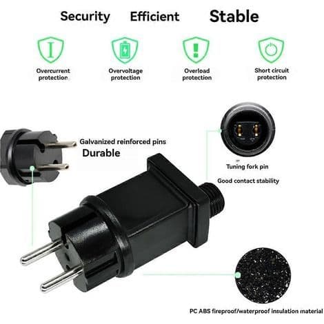 4,5V 4,5W LED-strømforsyning med IP44 vanntett strømadapter for julelampe