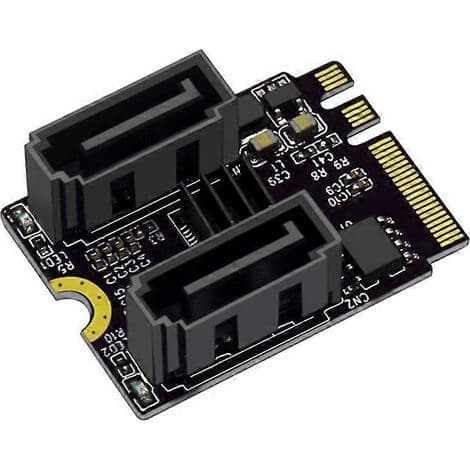 M.2 til SATA 3.0 KEY A + E WIFI udvidelseskort. Adapter til M.2 til SATA harddisk (ingen driverinstallation påkrævet).