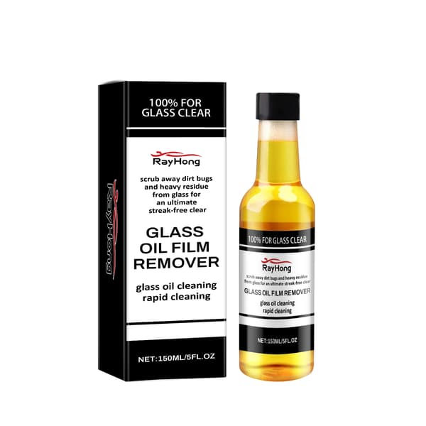 Rayhong 150ml/boks frontrute oljefilmfjerner - hydrofob dyprensende oljefilm- og antiduggfjerner for bilfrontruter