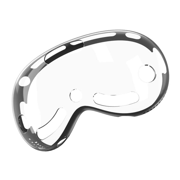 Transparent skyddsfodral för Vision Pro, stötsäker TPU PC, VR-headsetfodral, svart