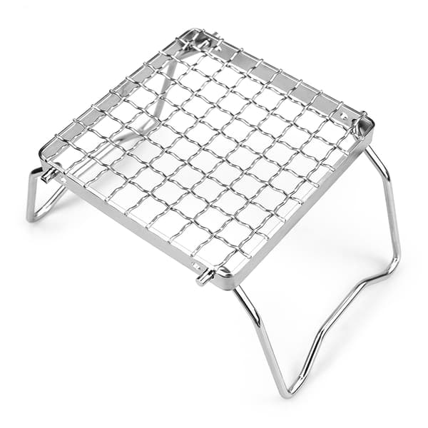 Lille sammenklappelig grill i rustfrit stål til camping, picnics, backpacking