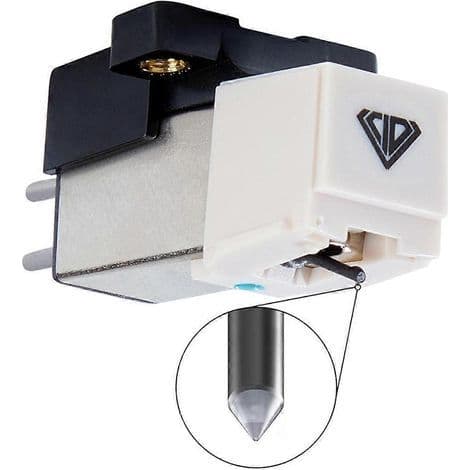 Universell magnetisk erstatningsstift for platespillere med diamantstift