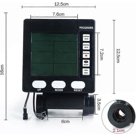 Speedometer til romaskine/skimaskine med baggrundsbelysning. Elektronisk ur
