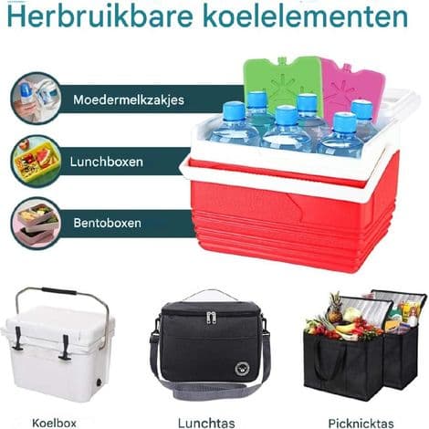 Kylväska - Återanvändbar Gel 200ml - För Bento Lunchlådor, Isolerade Väskor och Isväskor - 4-pack